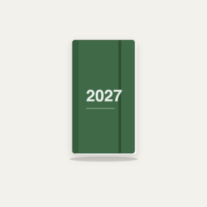 Agenda Finocam Opaque E9 setmana vista horitzontal català 2027 verd Agenda Finocam Opaque E9 setmana vista horitzontal català 2027 verd