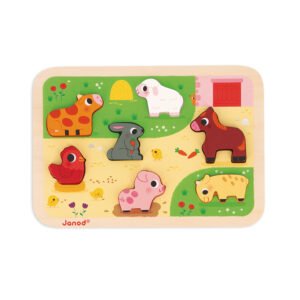 Chunky puzle La granja 7 peces Janod