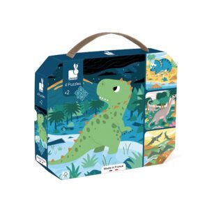 4 Puzles Els dinosaures 6-9-12-16 peces Janod 4 Puzles Els dinosaures 6-9-12-16 peces Janod